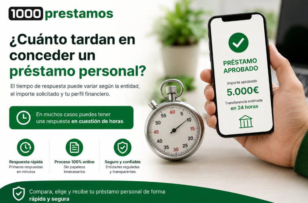 ¿Cuánto tardan en conceder un préstamo personal?